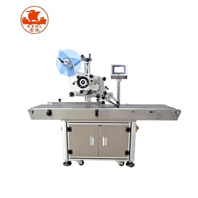 Automatic Dog Tag Flat Label Applicator Machine For Flat Box Plastic Bag Paper Pouch With Date Coder